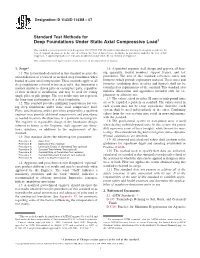 Deep Foundations Under Static Axial Compressive Load1