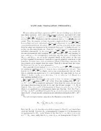 MATH 256B: PROPAGATION PHENOMENA We Now Understand