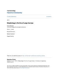 Morphology in the Era of Large Surveys