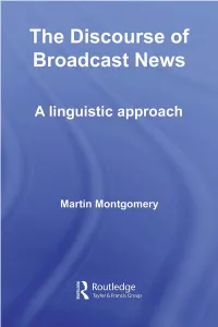 The Discourse of Broadcast News