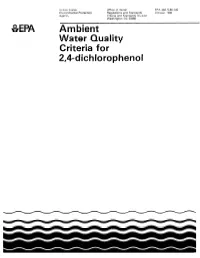 2,4-Dichlorophenol AMBIENT WATER QUALITY CRITERIA FOR