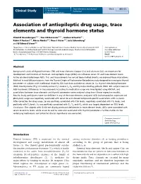 Association of Antiepileptic Drug Usage, Trace Elements and Thyroid Hormone Status