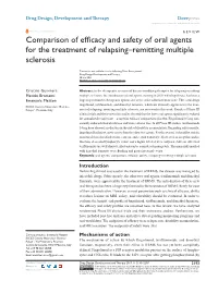Comparison of Efficacy and Safety of Oral Agents for the Treatment of Relapsing–Remitting Multiple Sclerosis