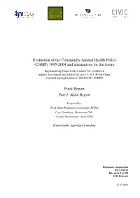 Evaluation of the Community Animal Health Policy (CAHP)