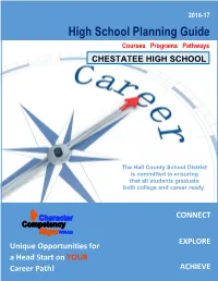 High School Planning Guide Courses Programs Pathways CHESTATEE HIGH SCHOOL