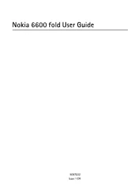 Nokia 6600 Fold User Guide