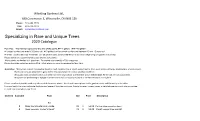 Specializing in Rare and Unique Trees 2020 Catalogue