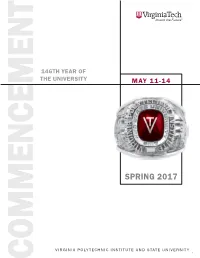 Spring 2017 Commencement Program