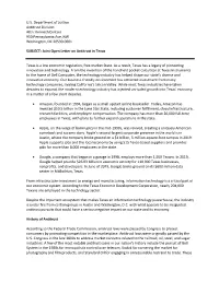 US Department of Justice Antitrust Division Attn