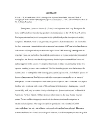 ABSTRACT WINSLOW, BENJAMIN KENT. Interspecific Hybridization and Characterization of Variegation in Ornamental Sweetpotato