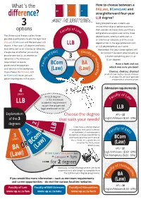 Difference? LLB Degree?