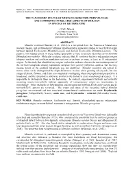 The Taxonomic Status of Mimulus Sookensis (Phrymaceae) and Comments on Related Aspects of Biology in Species of Erythranthe
