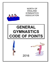 General Gymnastics Code of Points