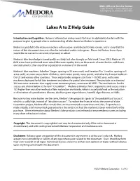 Lakes a to Z Help Guide
