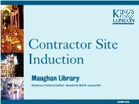 Maughan Library Directorate of Estates & Facilities - Document No