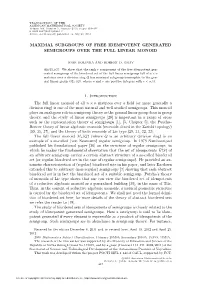 Maximal Subgroups of Free Idempotent Generated Semigroups Over the Full Linear Monoid