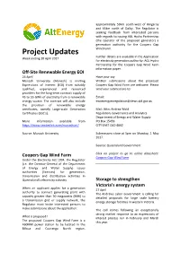 Project Updates Further Details Are Available in the Application Week Ending 28 April 2017 for Electricity Generation Authority: AGL Hydro