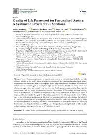 Quality of Life Framework for Personalised Ageing: a Systematic Review of ICT Solutions