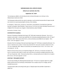 Shebandowan Local Services Board Minutes of General