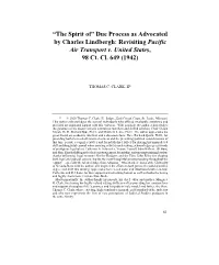 "The Spirit Of" Due Process As Advocated by Charles Lindbergh