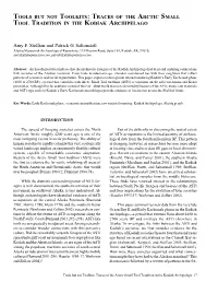 Tools but Not Toolkits: Traces of the Arctic Small Tool Tradition in the Kodiak Archipelago