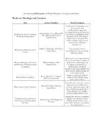 Works on Theology and Vocation