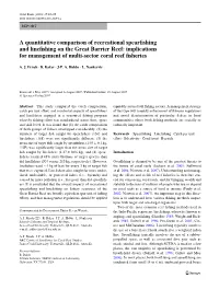 A Quantitative Comparison of Recreational Spearwshing and Linewshing on the Great Barrier Reef: Implications for Management of Multi-Sector Coral Reef Wsheries