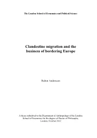 Clandestine Migration and the Business of Bordering Europe