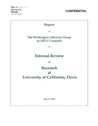 External Review Research at University of California, Davis