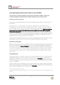 How Might Anglicans Better Interpret What We Read in the Bible?