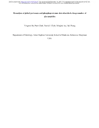 Reanalysis of Global Proteomic and Phosphoproteomic Data Identified a Large Number of Glycopeptides