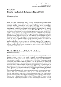 Single Nucleotide Polymorphism (SNP)