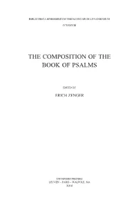 The Composition of the Book of Psalms