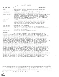 Draft Recommedations from the Discussion Groups, and a Final Synthesis with Action Recommendations