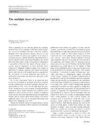 The Multiple Faces of Journal Peer Review