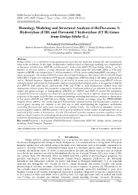 Homology Modeling and Structural Analysis of Theflavanone 3- Hydroxylase (F3H) and Flavonoid 3`Hydroxylase (F3`H) Genes from Ginkgo Biloba (L.)