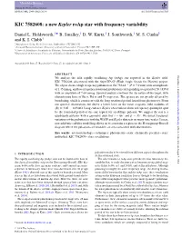 KIC 7582608: a New Kepler Roap Star with Frequency Variability
