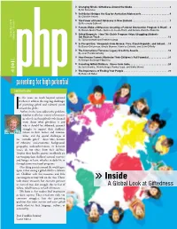 Parenting for High Potential a Note from the Editor