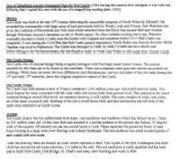 Text of Scheduled Ancient Monument S I ~ N for Holt Castle (After Having