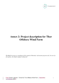Annex 2: Project Description for Thor Offshore Wind Farm