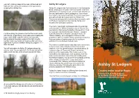 Ashby St Ledgers Right Over the Canal and Continue on the Pavement, Crossing the Railway Line