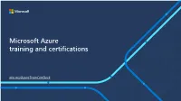 Azure Training + Certification Guide