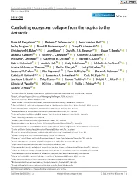 Combating Ecosystem Collapse from the Tropics to the Antarctic
