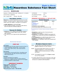 Hazardous Substance Fact Sheet