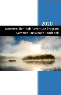 Northern Tier High Adventure Program Summer Participant Handbook Contents ARE YOU ELIGIBLE?