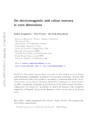 On Electromagnetic and Colour Memory in Even Dimensions