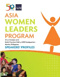 Speakers Profiles