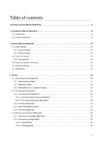 Table of Contents