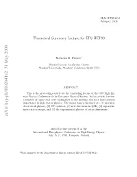 Theoretical Summary Lecture for EPS HEP99