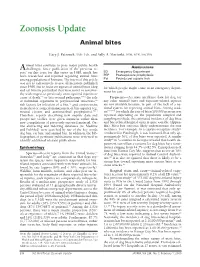 Zoonosis Update